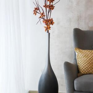 Váza CHANTAL, sklolaminát, výška 100 cm, černo-stříbrná