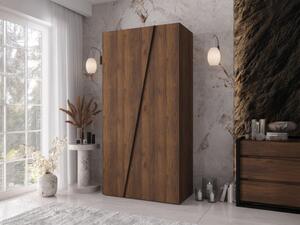 Moderní skříň Grelipt 100 cm, Barva: ořech warmia / ořech warmia + černá 5903211531798