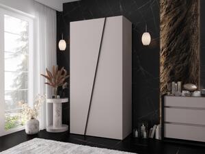 Moderní skříň Grelipt 100 cm, Barva: kašmír / kašmír + černá 5903211531774