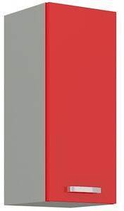 Horní kuchyňská skříňka ULLERIKE - šířka 30 cm, červená / šedá