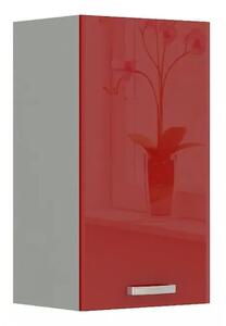 Horní kuchyňská skříňka ULLERIKE - šířka 45 cm, červená / šedá