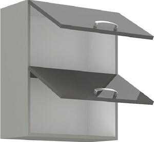 Horní výklopná skříňka ULLERIKE - šířka 60 cm, šedá
