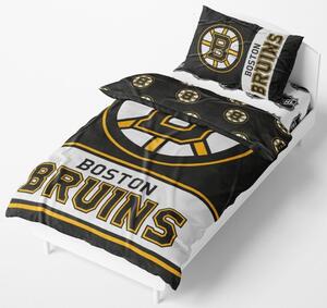 Mikroplyšové hokejové povlečení NHL Boston Bruins - 70 x 90 cm + 140 x 200 cm