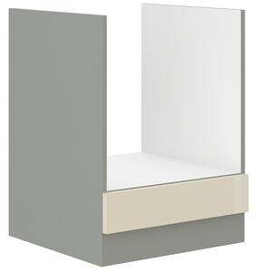 Sporáková skříňka ULLERIKE - šířka 60 cm, krémová / šedá