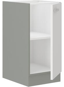 Dolní jednodveřová skříňka ULLERIKE - šířka 40 cm, bílá / šedá