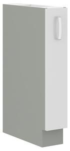 Výsuvná skříňka ULLERIKE - šířka 15 cm, bílá / šedá