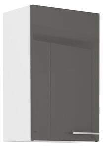 Horní kuchyňská skříňka LAJLA - šířka 45 cm, šedá / bílá