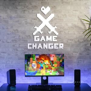 DUBLEZ | Dřevěná 3D samolepka - Game Changer - Minecraft
