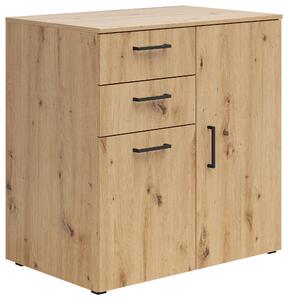 KOMODA, dub artisan, 80/83/52 cm Carryhome - Široké komody