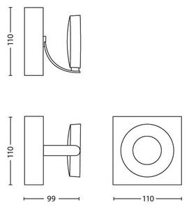 53170/31/16 Clockwork bodové LED vítidlo 1x4,5W 500lm 2700K stmívatelné IP20, bílé