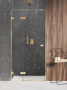 New Trendy Avexa Gold Shine sprchové dveře 120 cm sklopné zlatá lesk/průhledné sklo EXK-1638