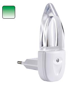 MINI LIGHT noční svítidlo do zásuvky se soumrakovým senzorem LED 0,3W IP20, světle zelená