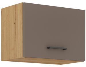 Digestořová skříňka BALIJA - šířka 50 cm, lanýžově šedá / dub artisan