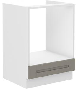 Sporáková skříňka LAILI - šířka 60 cm, světle šedá / bílá