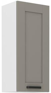 Vysoká horní skříňka LAILI - šířka 40 cm, světle šedá / bílá