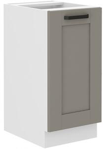 Dolní jednodveřová skříňka LAILI - šířka 40 cm, světle šedá / bílá