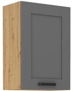 Horní kuchyňská skříňka LAILI - šířka 50 cm, šedá / dub artisan