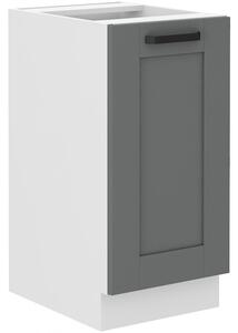 Dolní jednodveřová skříňka LAILI - šířka 40 cm, šedá / bílá