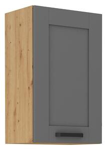 Horní kuchyňská skříňka LAILI - šířka 45 cm, šedá / dub artisan