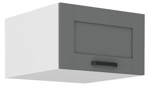 Horní hluboká skříňka s výklopnými dvířky LAILI - šířka 60 cm, šedá / bílá