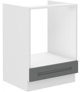 Sporáková skříňka LAILI - šířka 60 cm, šedá / bílá