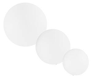 FAN I-GECO-SFERA-L40 Nabíjecí venkovní lampička Geco, dobíjecí, bílá, LED 4 W, 240 lm, RGBW, stmívatelná, IP65, vč. dálkového ovladače, 40 x 40 cm - FANEUROPE