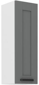 Vysoká horní skříňka LAILI - šířka 30 cm, šedá / bílá