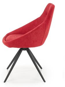Židle K431 černý kov / látka červený Halmar