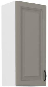 Vysoká horní skříňka SOPHIA - šířka 40 cm, světle šedá / bílá