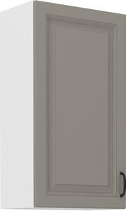 Vysoká horní skříňka SOPHIA - šířka 50 cm, světle šedá / bílá