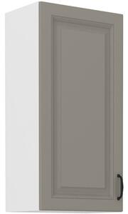Vysoká horní skříňka SOPHIA - šířka 45 cm, světle šedá / bílá