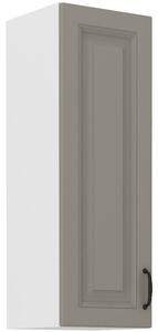 Vysoká horní skříňka SOPHIA - šířka 30 cm, světle šedá / bílá