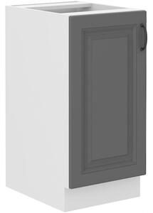Dolní jednodveřová skříňka SOPHIA - šířka 40 cm, šedá / bílá