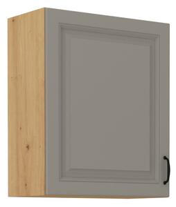 Horní kuchyňská skříňka SOPHIA - šířka 60 cm, světle šedá / dub artisan