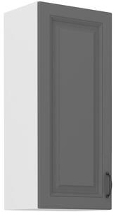 Vysoká horní skříňka SOPHIA - šířka 40 cm, šedá / bílá