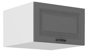 Horní hluboká skříňka s výklopnými dvířky SOPHIA - šířka 60 cm, šedá / bílá
