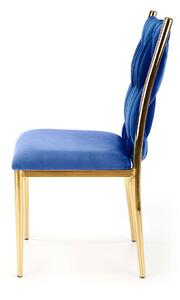 Židle K436 zlatý kov / granátová tkanina Halmar