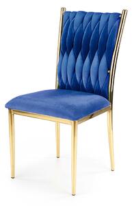 Židle K436 zlatý kov / granátová tkanina