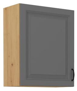 Horní kuchyňská skříňka SOPHIA - šířka 60 cm, šedá / dub artisan