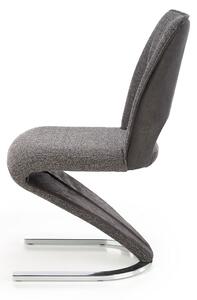 Židle K441 chrom / látka černá, popel Halmar