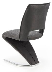 Židle K441 chrom / látka černá, popel Halmar