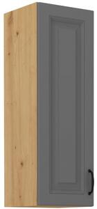 Vysoká horní skříňka SOPHIA - šířka 30 cm, šedá / dub artisan