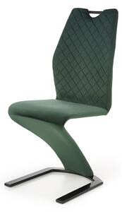 Židle K442 černý / látka tmavě zelená