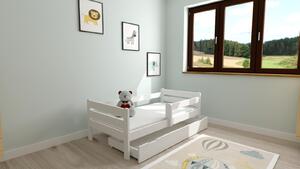 Dětská postel z masivu borovice EDITA - 200x90 cm - bílá