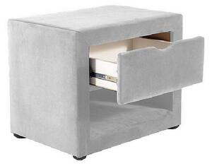 Čalouněný noční stolek PASCAL - světle šedý