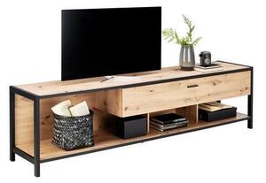 KOMODA POD TELEVIZI, antracitová, barvy dubu, 215/57/46 cm Carryhome