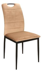 Čalouněná jídelní židle GAJANA - černá / béžová