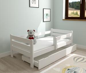 Dětská postel z masivu borovice EDITA - 200x90 cm - bílá