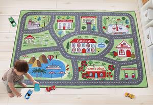 Dětský kobereček 100x150 cm autíčková dráha