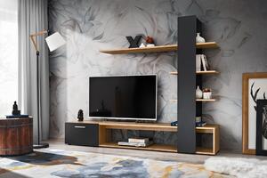 Obývací nábytek BINKA - dub wotan / černá